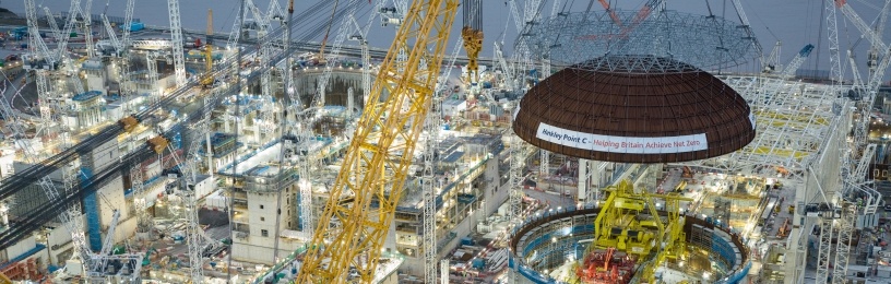 Dome lift happening with the title 'Hinkley Point C in 2023' 