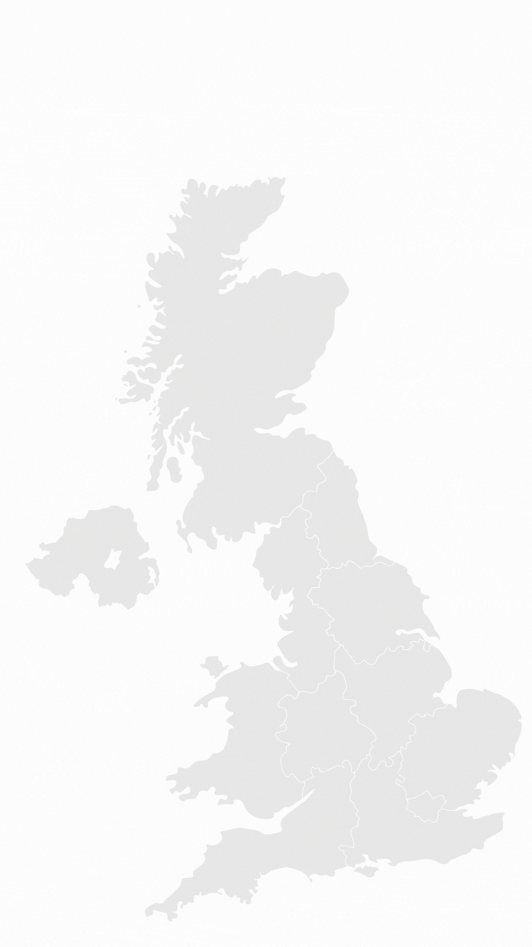 Map of the UK showcasing suppliers