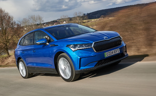Blue Skoda EV