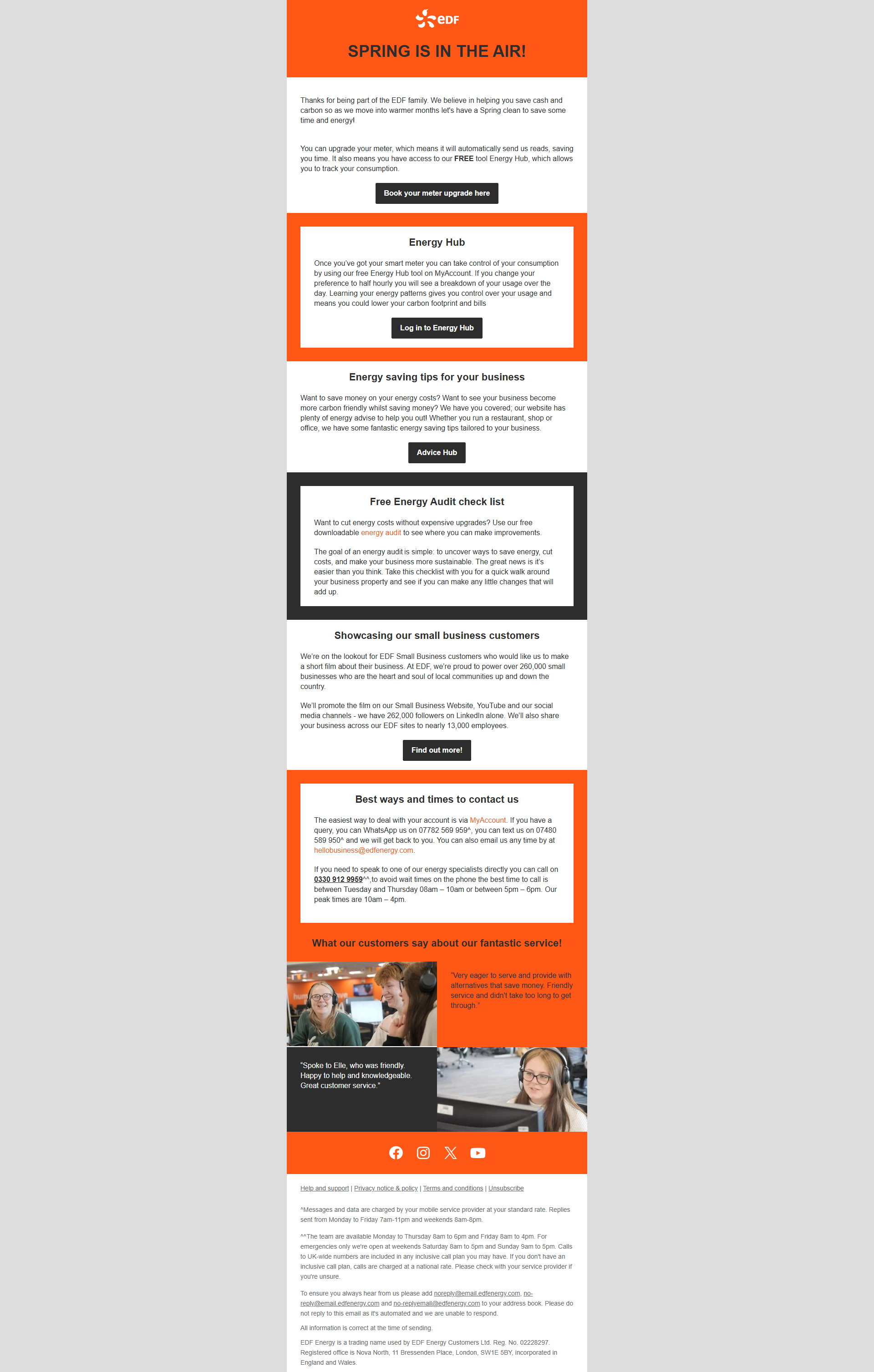 A picture of the small business march mailer 