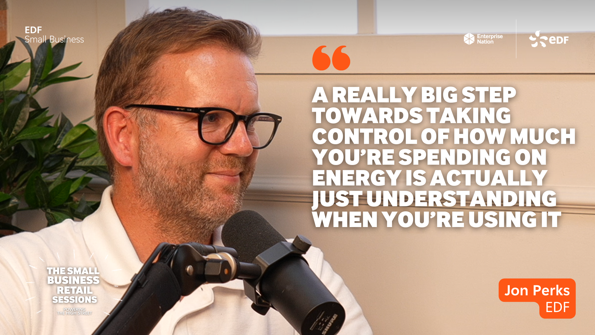 Jon Perks' quote around controlling your energy spend is all about understanding when you're using it