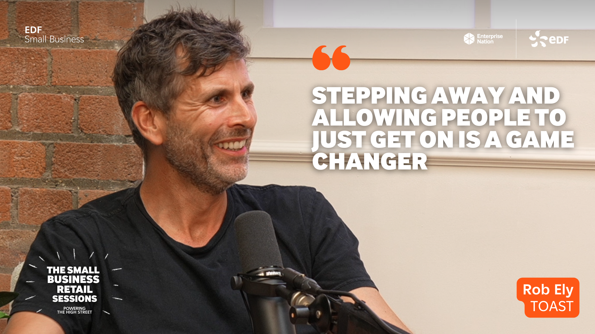 Rob Ely image and quote around stepping away and allowing people to get on being a game changer