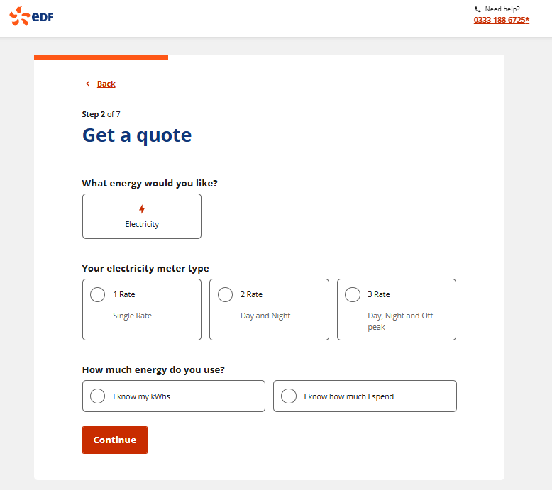 Small Business Online quote screen shot