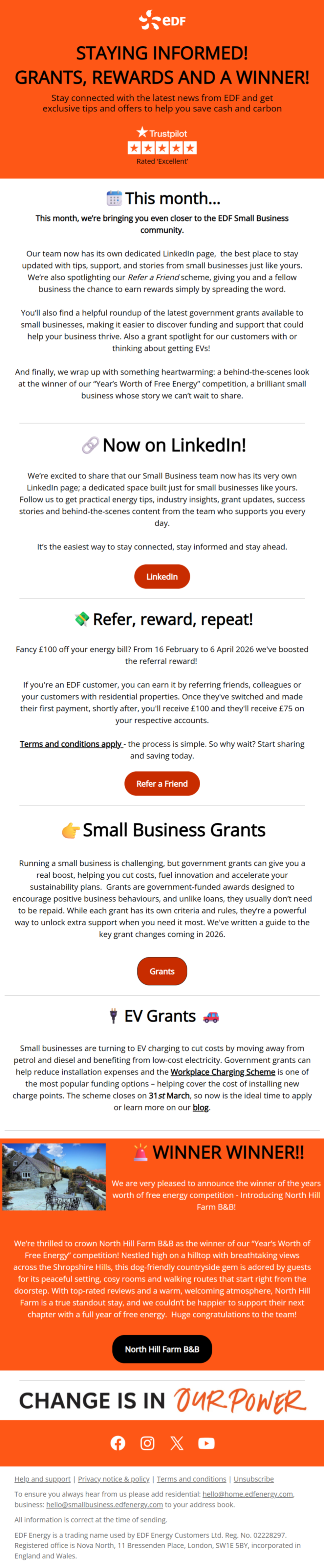 Small business February monthly email | EDF