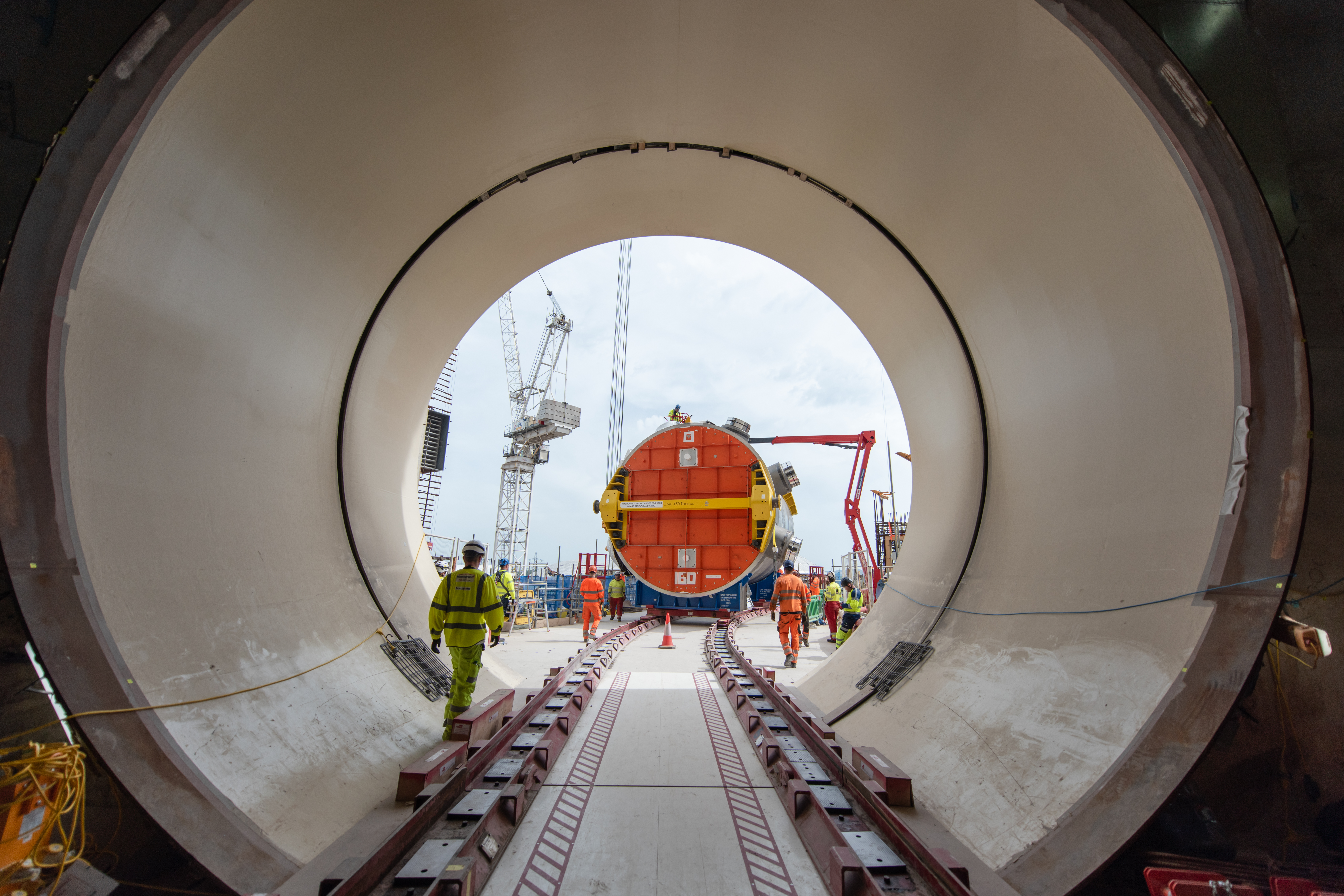 The reactor makes its way into the second reactor building.