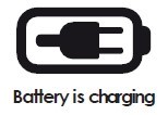 Battery charging icon for SmartView in-home display