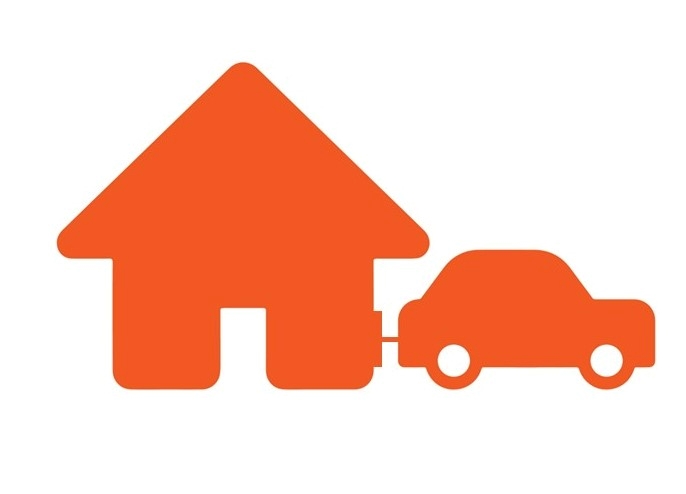 Electric Vehicle icon in orange