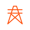 Grid orange website icon