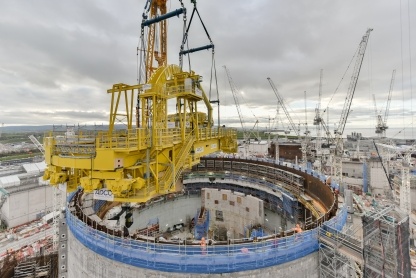 The polar crane will rotate above the first nuclear reactor