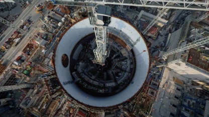Overhead view of Unit 2 reactor building