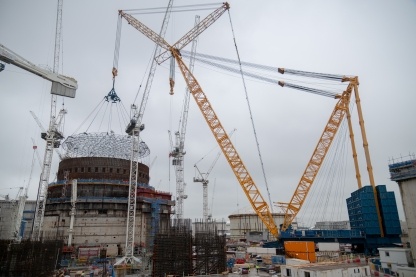 Engineering teams were able to lift the 423-tonne steel liner ring into place Monday 14 October