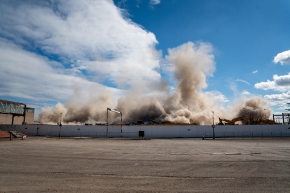 Cottam cooling towers demolition