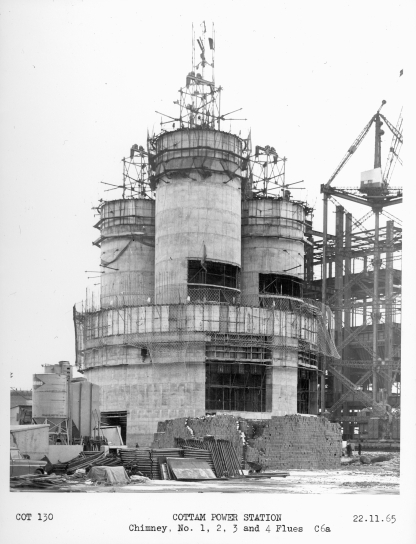 Cottam Power station construction