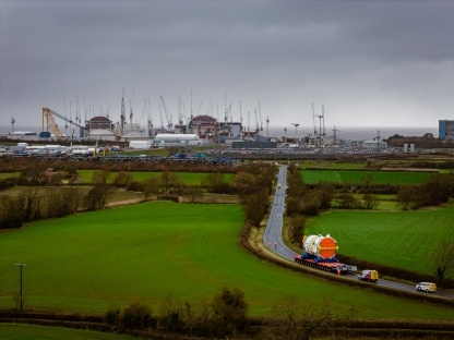 The second nuclear reactor approaching Hinkley Point C
