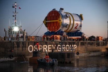 Hinkley Point C’s second nuclear reactor arrives at Combwich on the River Parrett