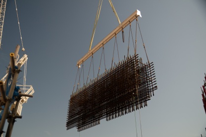 The ship was carrying huge reinforced steel cages