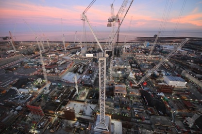 Overlooking Unit 1 at sunset.