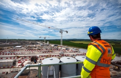 HPC under construction - Looking south west from the Bylor batching plants