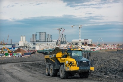 Heavy haul of material coming from the deep dig for processing and re-use