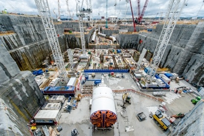 The first TBM, named Mary, has started its work on-site at Hinkley Point C