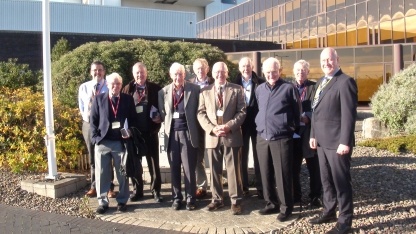 Pictured from left to right: Gordon McKenzie (plant manager), Frank Hill (Dunbar), Dave Bertram (Haddington), David Morris (Haddington), Keith Burns (East Linton), Sandy Mackay (Dunbar), Robert Makin (East Linton), Ronnie Pearman (Haddington), Mick Starr