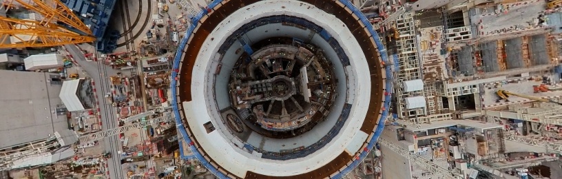 Image of unit 1 on the Hinkley Point C site from above