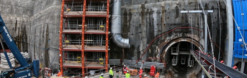 Image showing the entrance of one of the tunnels at Hinkley Point C.