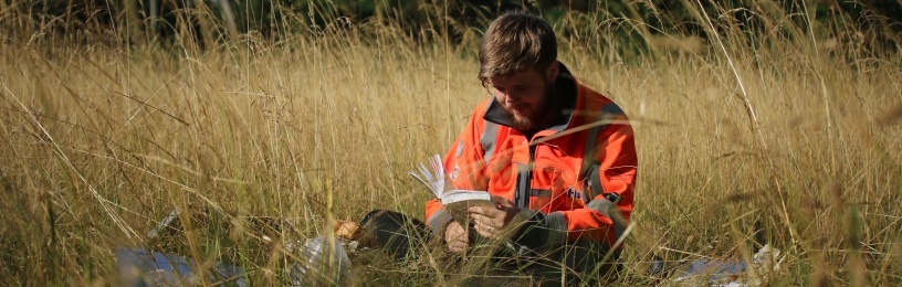 HPC worker sitting in nature
