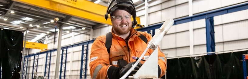 Image of employee working in a factory in Bristol 