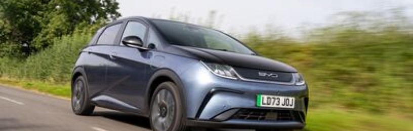 Silvery blue BYD-Dolphin EV