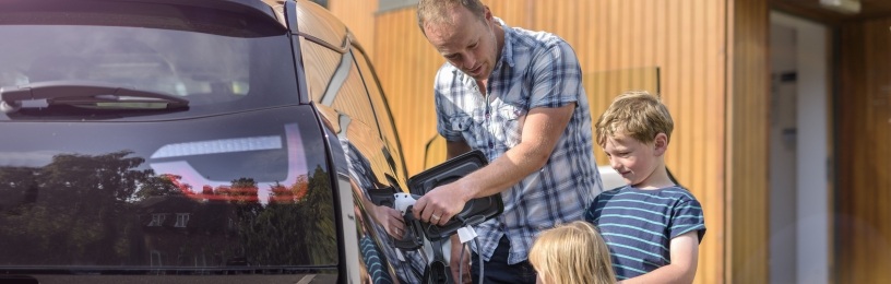 family charging EV