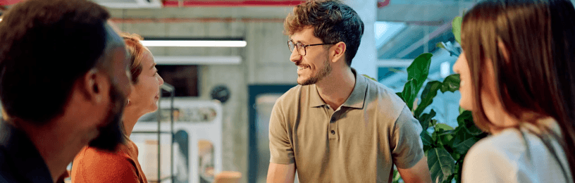 Individuals shaking hands