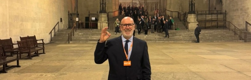 Kevin Bolton in Westminster Hall at the UK Parliament
