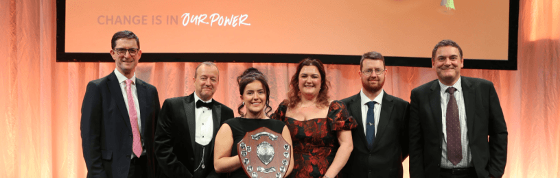 Apprentice of the year accepting award