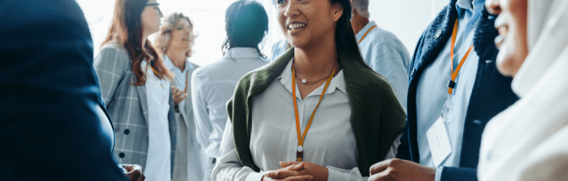 Group of professionals speaking