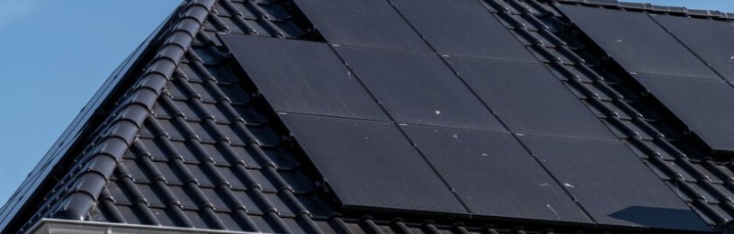 Image showing a roof with solar panels installed