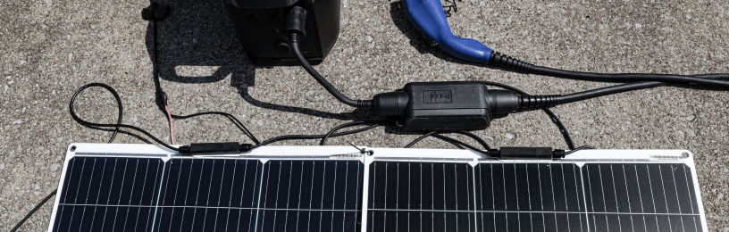 Plug in solar panel with socket