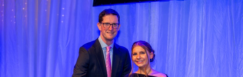 Amy accepting her award from Mark Hartley, Hinkley Point C CEO.jpg