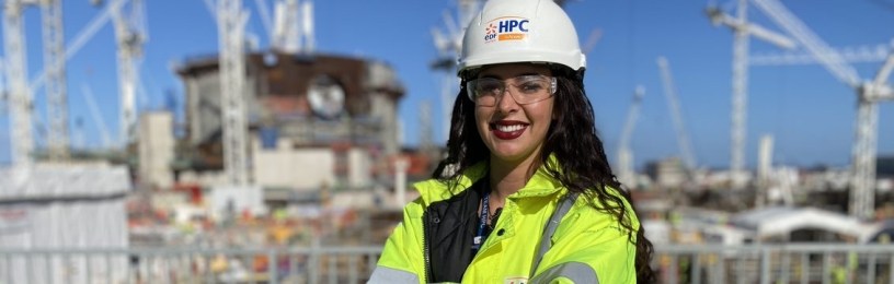 Photo of apprentice in front of unit 1