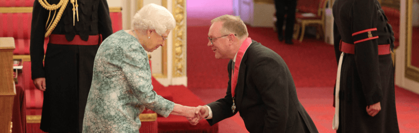 MD Stuart Crooks receiving his CBE