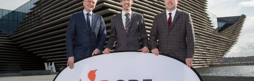 L-R: Matt Haag - NNG Project Director, John Alexander - Dundee City Council Leader and David Wester - Senior Port Manager, Forth Port