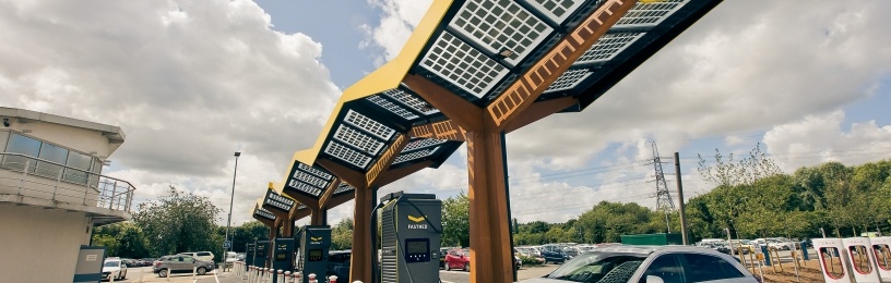 Energy Superhub Oxford charging hub at Redbridge Park and Ride