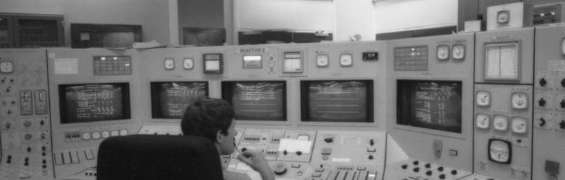 Hartlepool Power Station control room in the 1980s