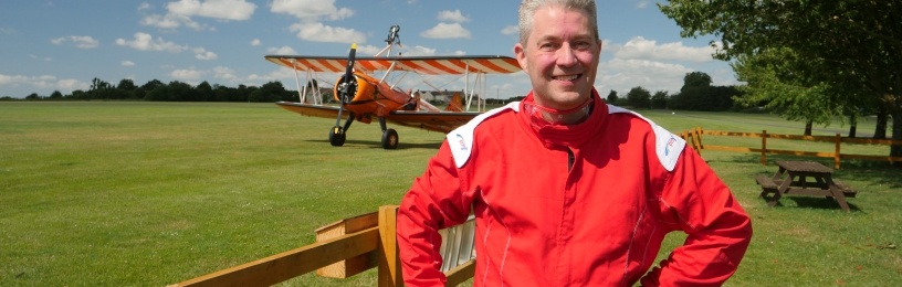 HPB Station Director Mike Davies undertakes a charity wing walk