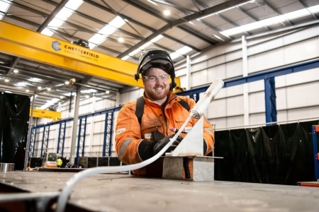 Image of employee working in a factory in Bristol 