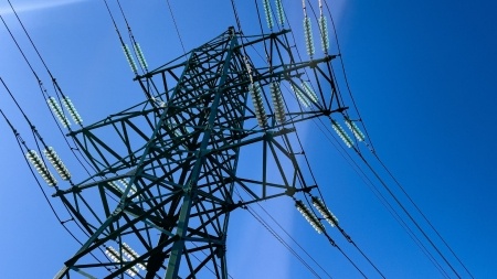An electricity pylon