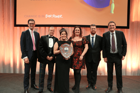 Apprentice of the year accepting award