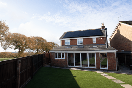 house with solar panels