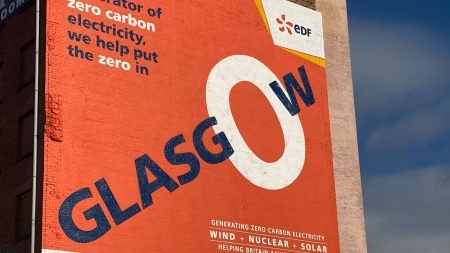 zero carbon electricity in glasgow billboard