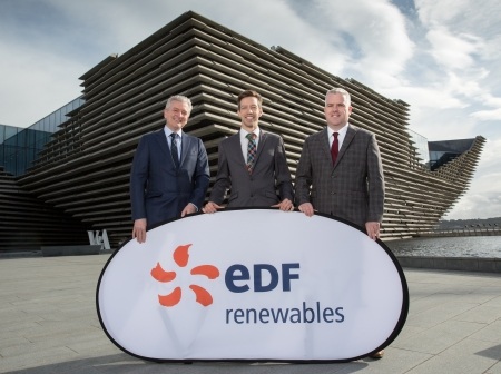 L-R: Matt Haag - NNG Project Director, John Alexander - Dundee City Council Leader and David Wester - Senior Port Manager, Forth Port
